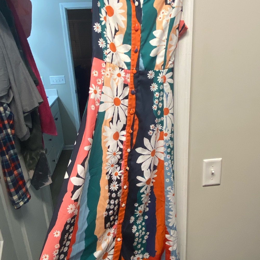 Floral Multicolor Maxi Dress